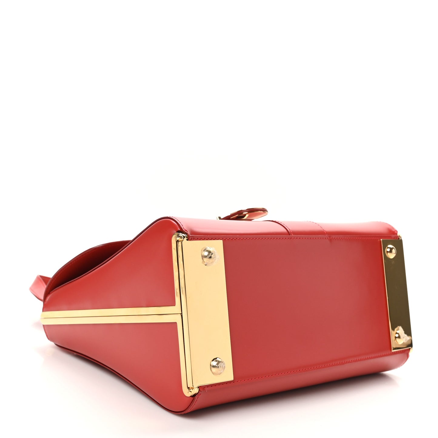 Box Calfskin MM Brillant Satchel Red
