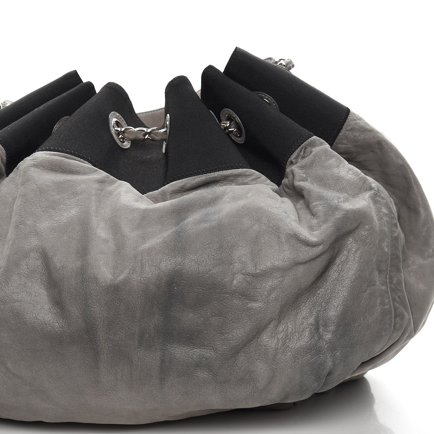 Chanel Iridescent Calfskin Large Stretch Spirit Cabas Grey 8 of 11