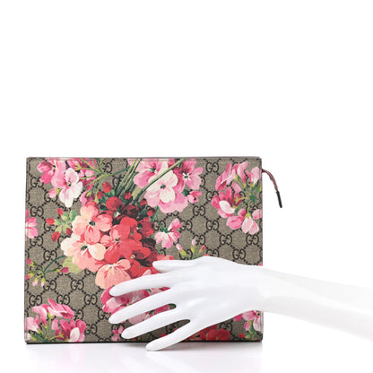 Gucci GG Supreme Monogram Blooms Large Cosmetic Case Beige Multicolor Dry Rose 2 of 7