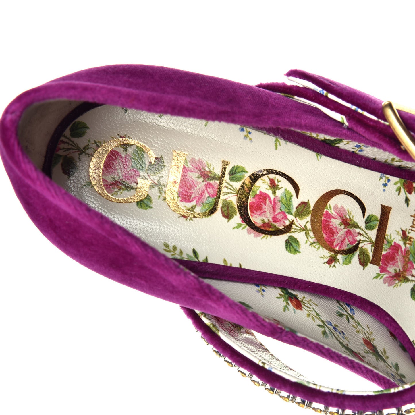 Velvet Crystal Embellished Sylvie High Heel Pumps 37 Fucsia Violet Cyclamen