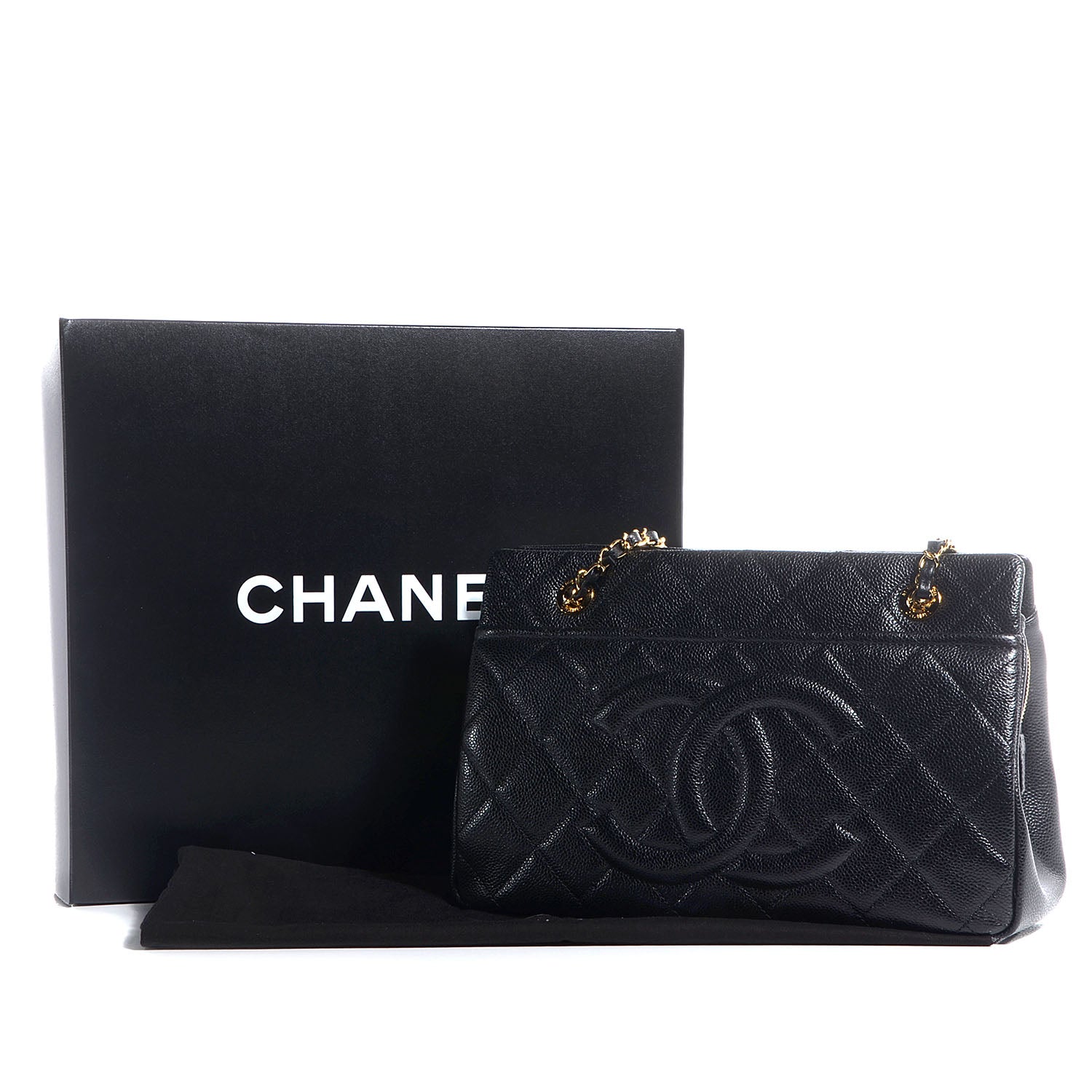 Chanel Caviar Timeless CC Shopping Tote Black 8 of 8