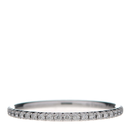 Tiffany 18K White Gold Diamond Metro Ring 52 6 3 of 5