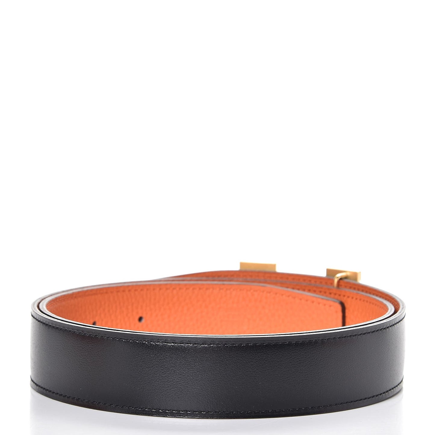 Box Togo 32mm Guilloche H Belt 85 Black Orange