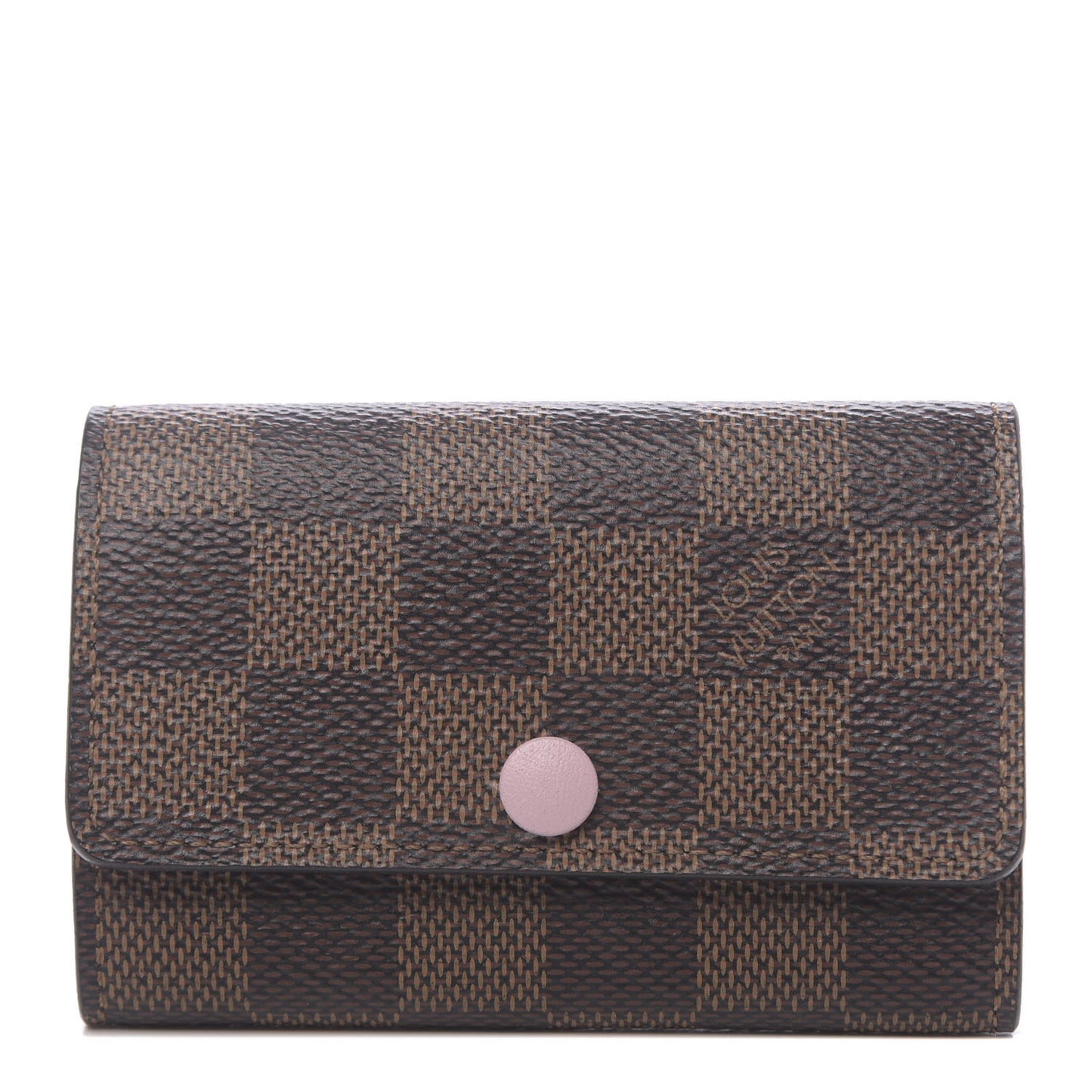 Damier Ebene Multicles 6 Key Holder Rose Ballerine