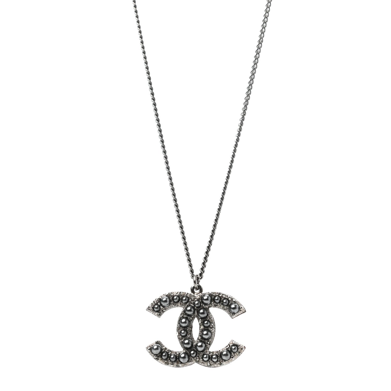 Chanel Crystal CC Necklace Ruthenium 1 of 4