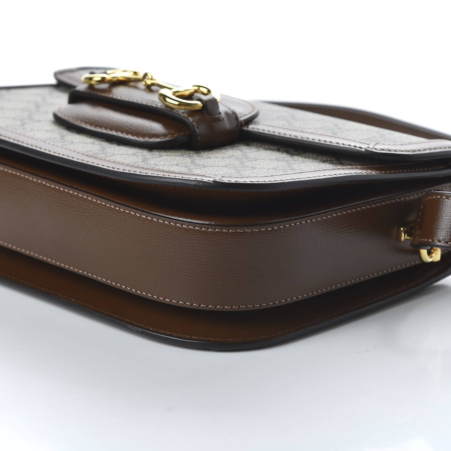 Gucci GG Supreme Monogram Horsebit 1955 Shoulder Bag Beige Brown Sugar 7 of 10