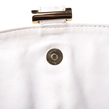 Jimmy Choo Calfskin Flap Shoulder Bag White 7 of 15