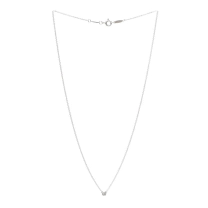 Tiffany Sterling Silver Diamond .03ct Elsa Peretti Diamonds by the Yard Pendant Necklace 3 of 5