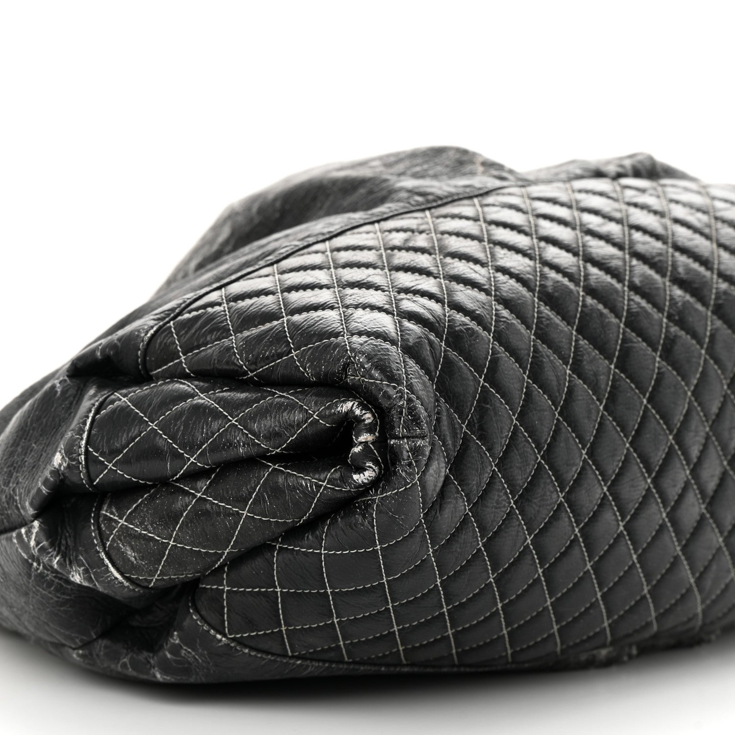 Chanel Vinyl Quilted Melrose Degrade Tote Black 9 of 11