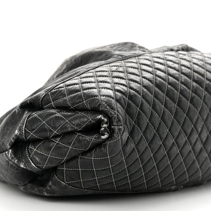 Chanel Vinyl Quilted Melrose Degrade Tote Black 9 of 11