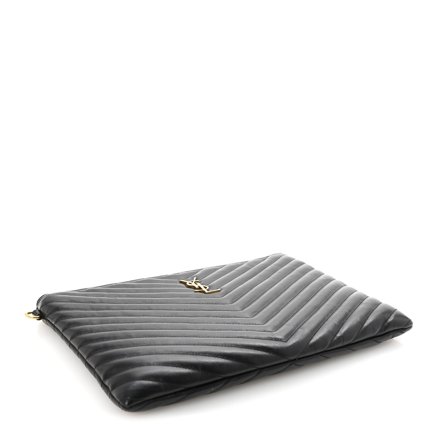 Calfskin Matelasse Monogram Cassandre Tablet Pouch Black