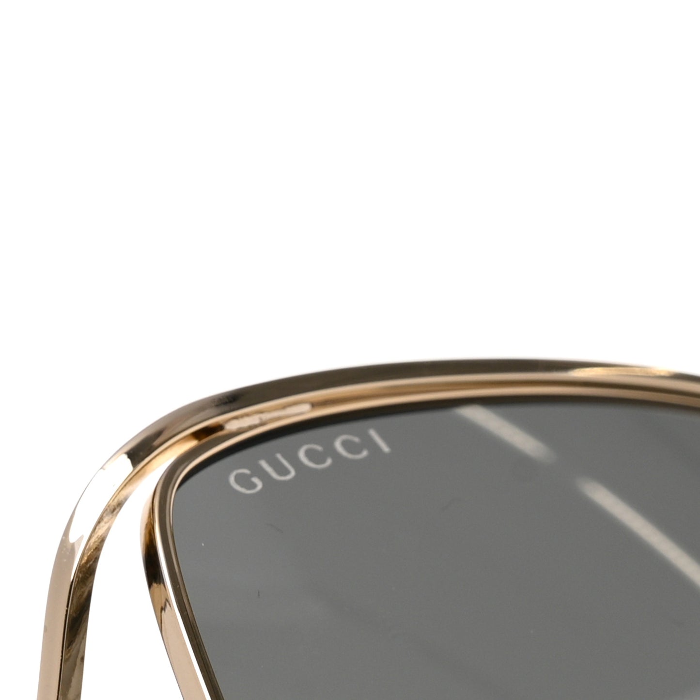 Horsebit Square Frame Sunglasses GG1020S Gold Grey