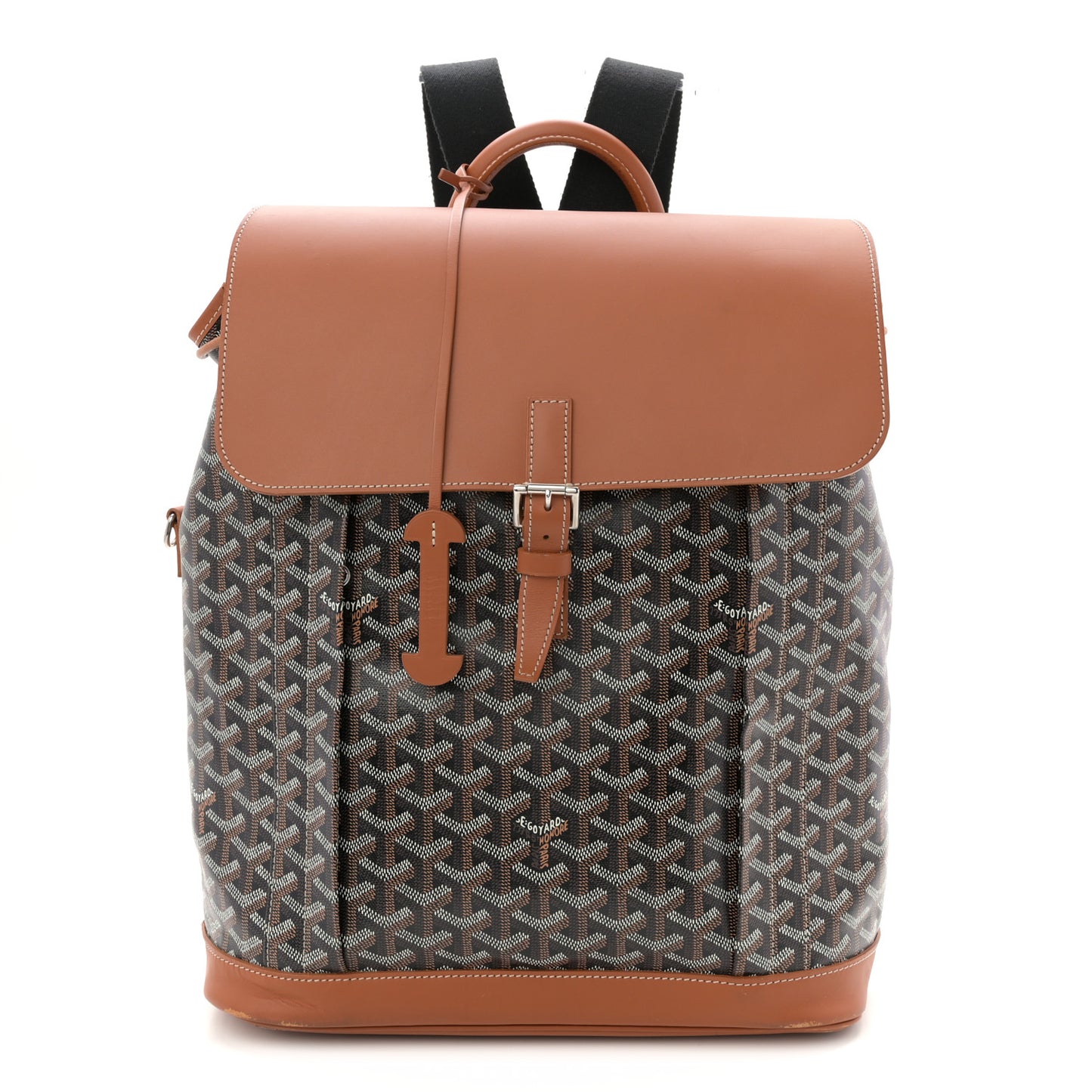 Goyardine Calfskin Alpin MM Backpack Gold Black