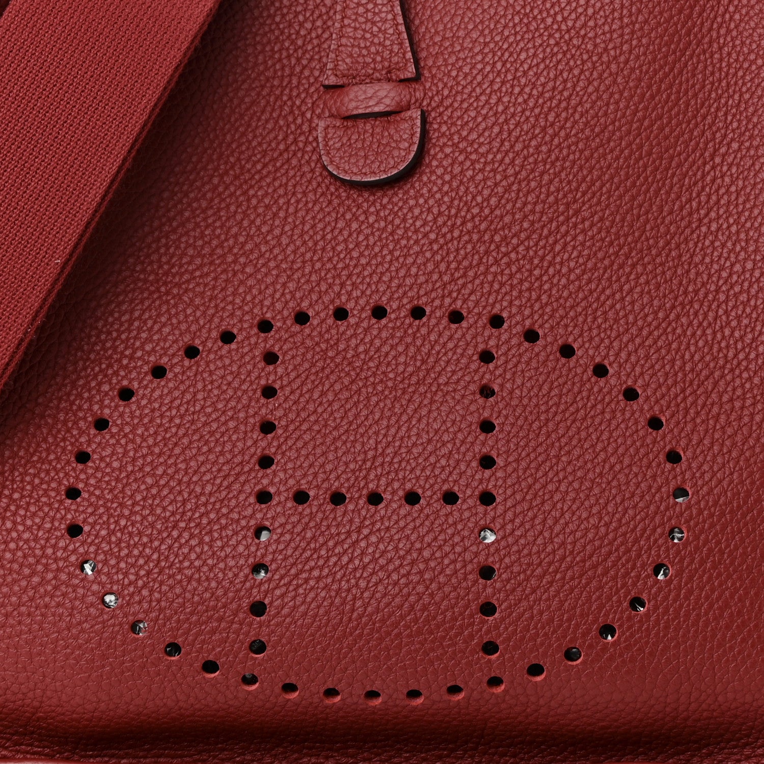 Hermes Taurillon Clemence Evelyne III PM Rouge Grenat 8 of 9