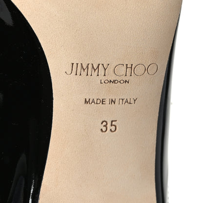 Jimmy Choo Patent Crystal Bing 65 Pumps 35 Black 6 of 7