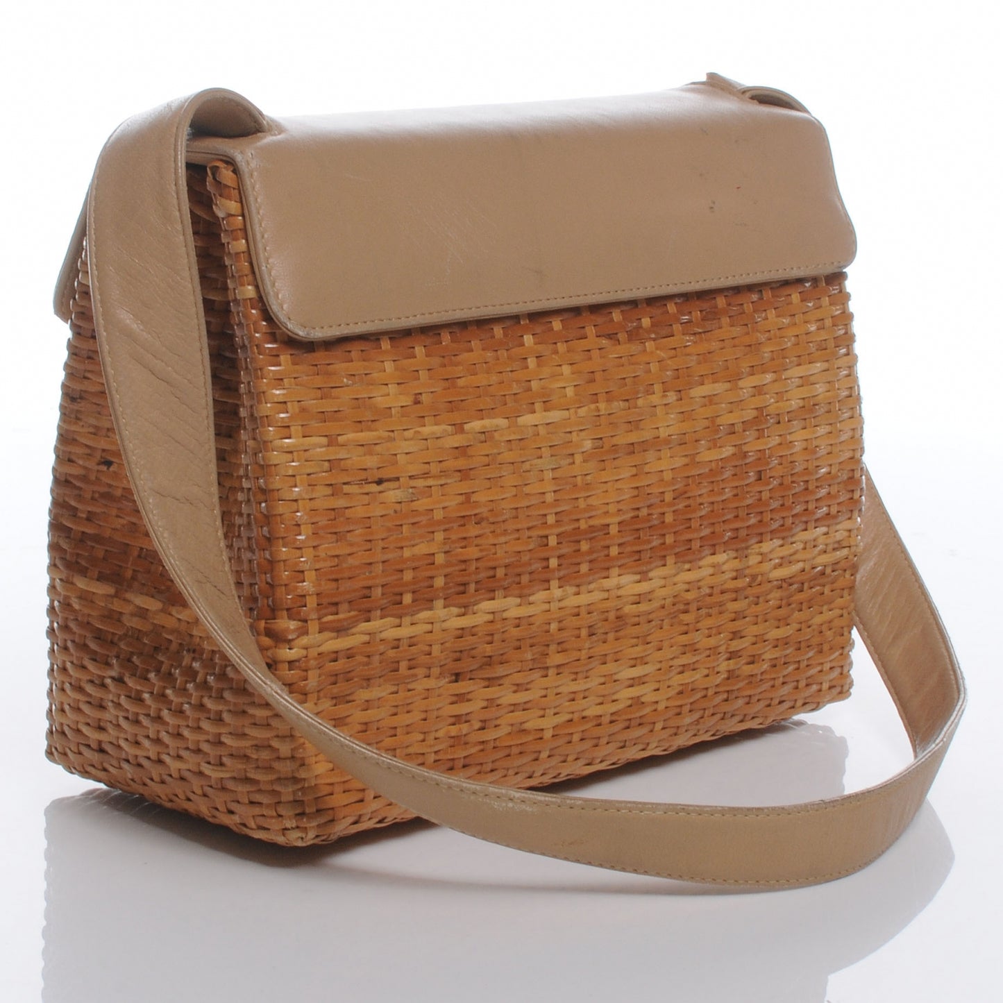 Straw Bag w Tortoise CC Lock