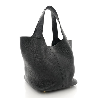 Hermes Taurillon Clemence Picotin Lock 22 MM Black 3 of 11