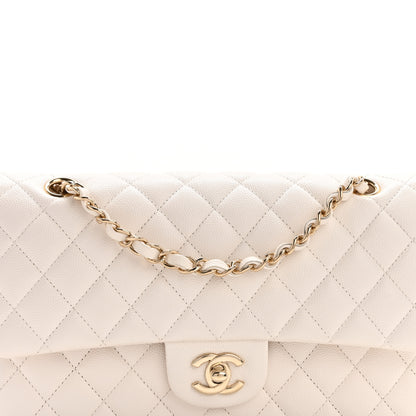 Chanel Caviar Quilted Medium Double Flap White 8 of 12