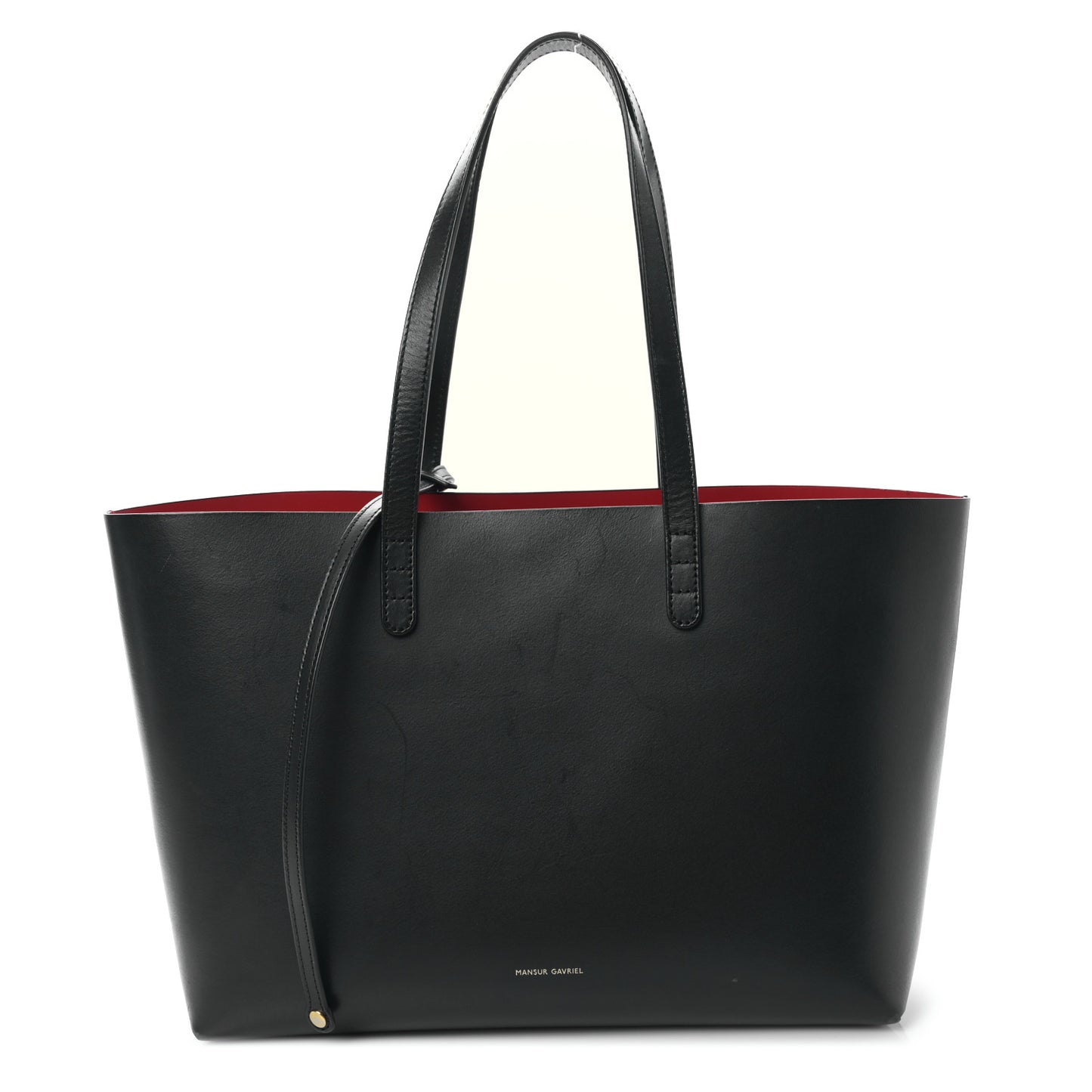 Calfskin Large Shopping Tote Black Flamma