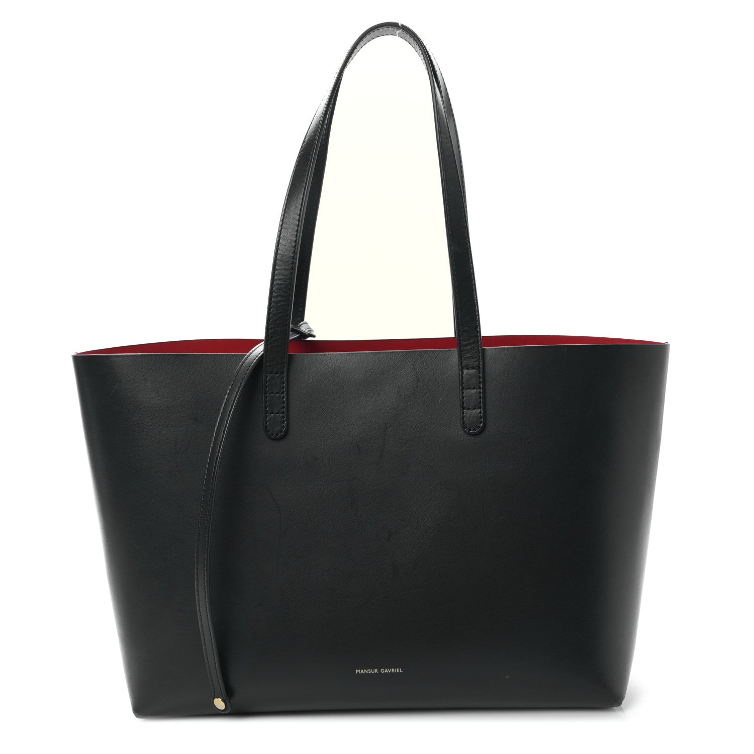 Mansur Gavriel Calfskin Large Shopping Tote Black Flamma 1 of 8