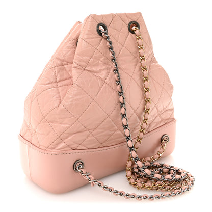 Chanel Aged Calfskin Quilted Small Gabrielle Backpack Pink 3 of 12