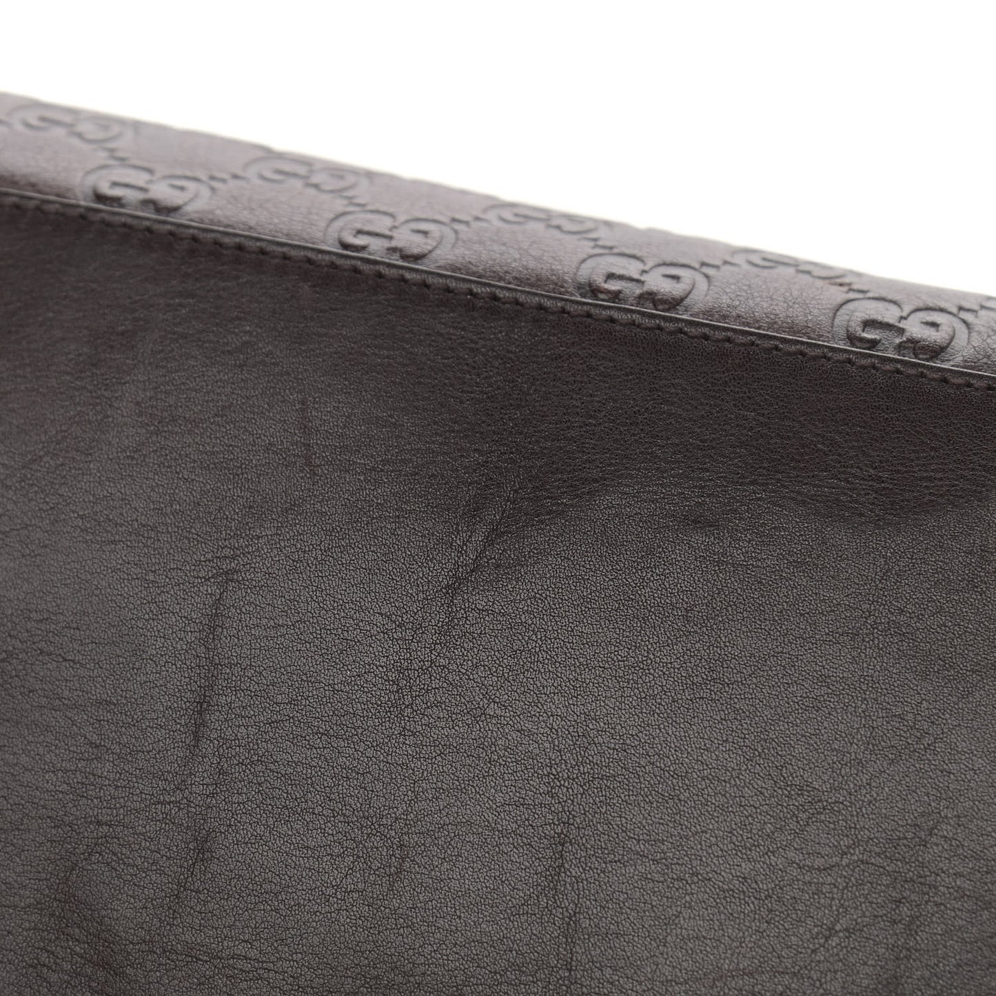 Guccissima Medium Abbey Tote Dark Brown