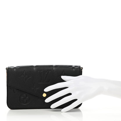 Louis Vuitton Empreinte Monogram Giant Wild At Heart Felicie Pochette Black 2 of 8