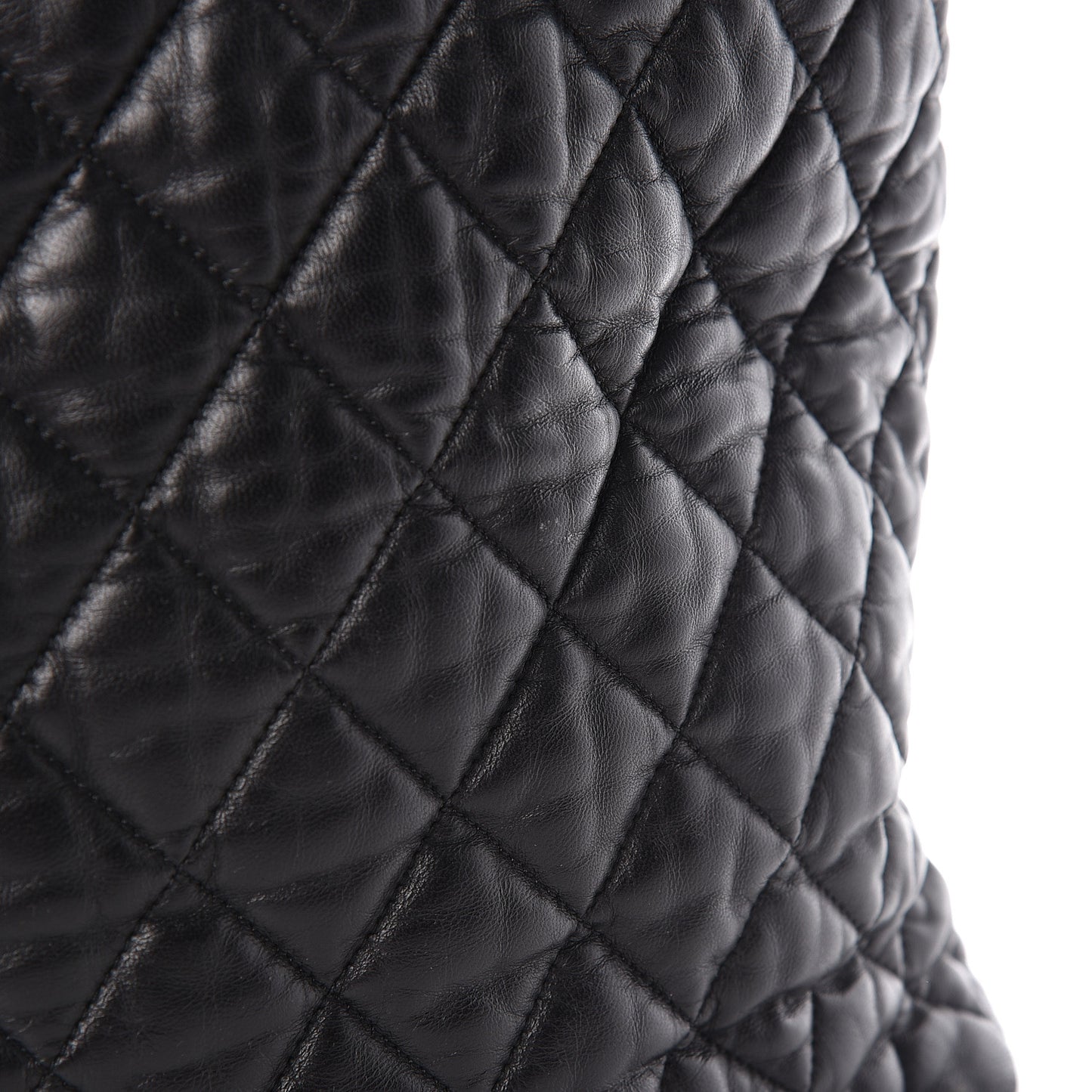 Lambskin Quilted Coco Cocoon Hobo Black
