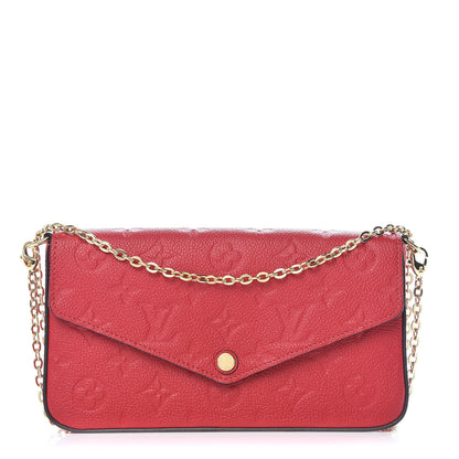 Louis Vuitton Empreinte Pochette Felicie Chain Wallet Scarlet 1 of 12