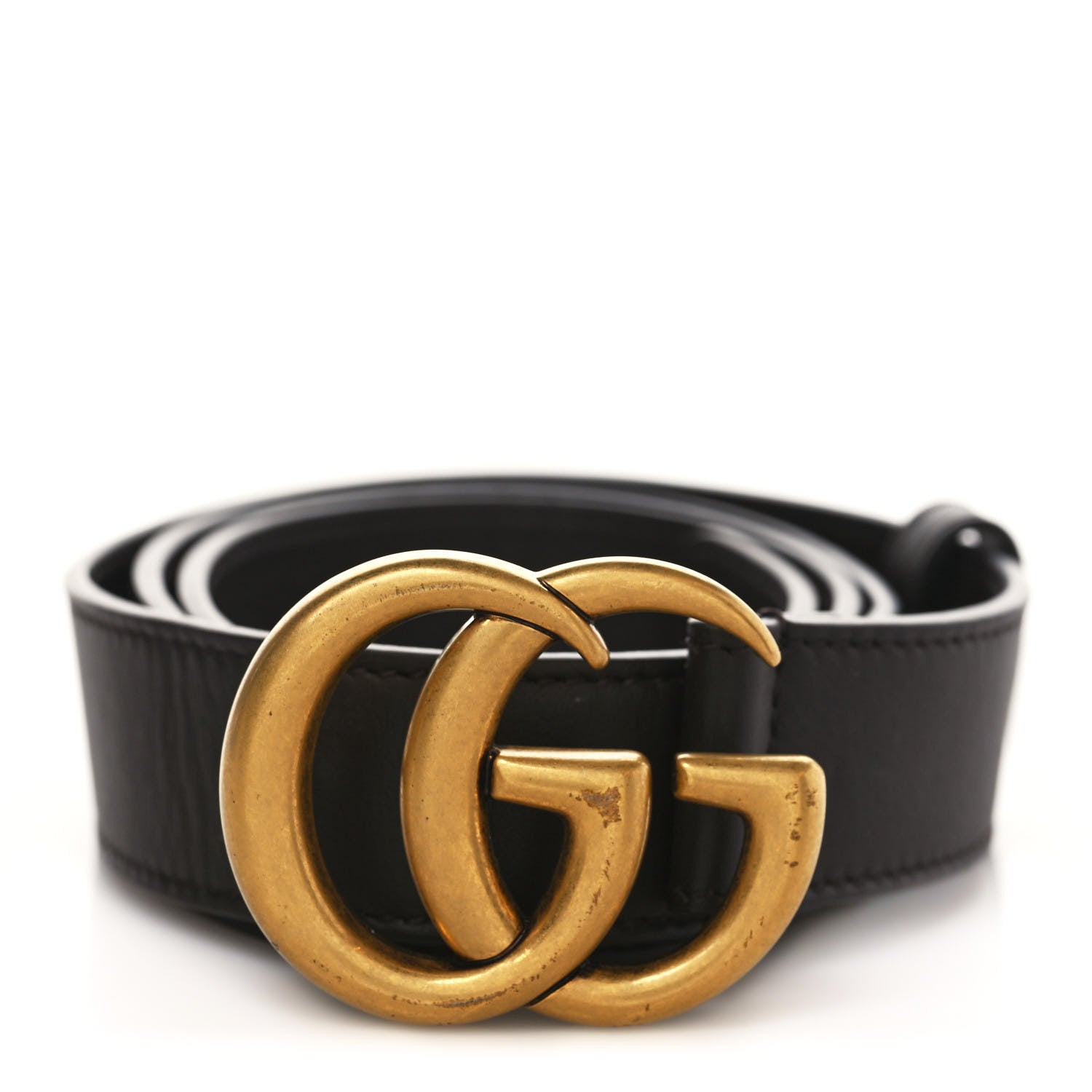 Gucci Textured Calfskin Double G 40mm Belt Dark Cocoa 1 of 5