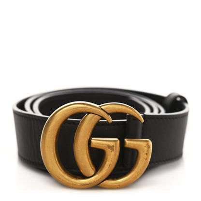 Gucci Textured Calfskin Double G 40mm Belt Dark Cocoa 1 of 5