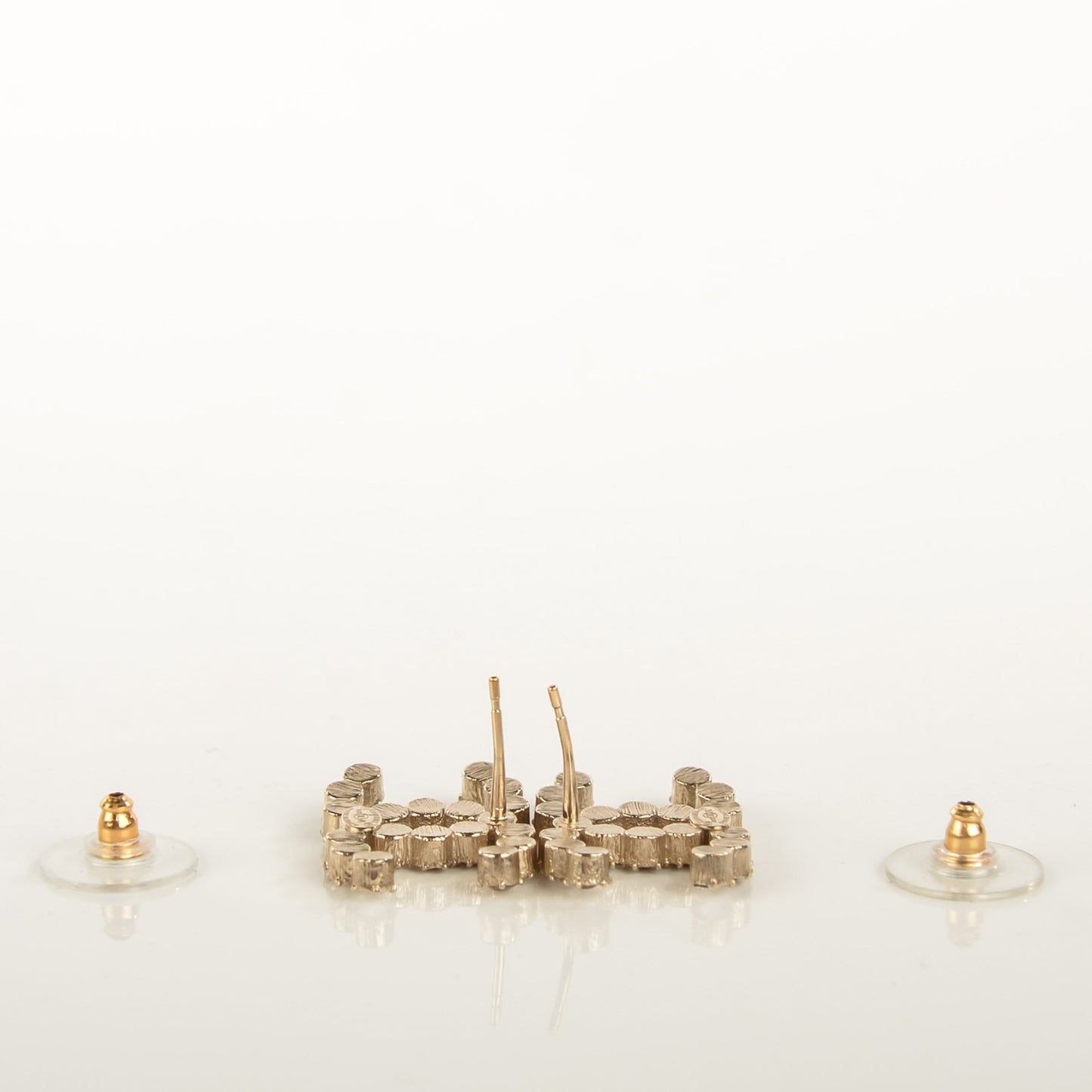 Crystal CC Earrings Gold