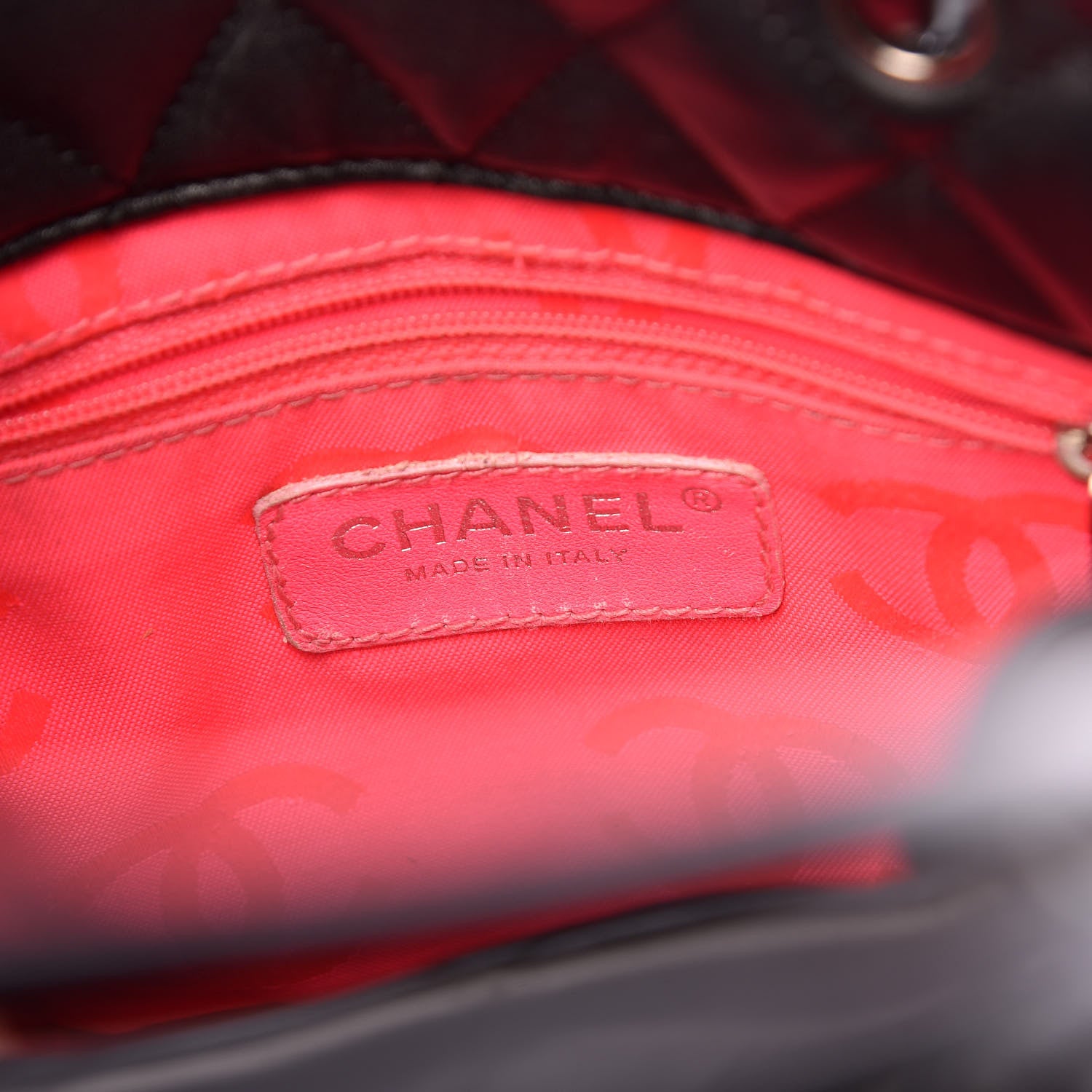 Chanel Calfskin Quilted Small Cambon Tote Black White 6 of 11