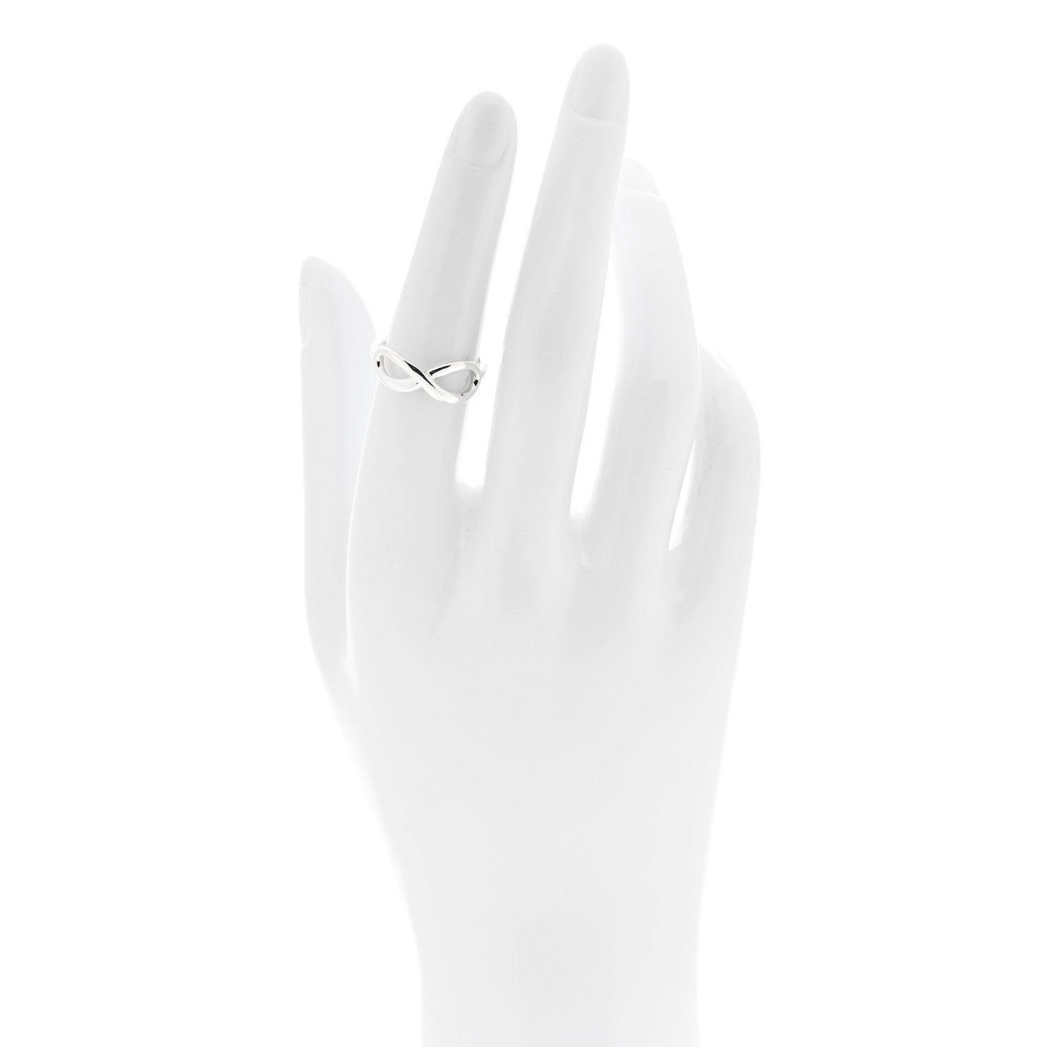 Tiffany Sterling Silver Infinity Ring 51 5.75 2 of 4
