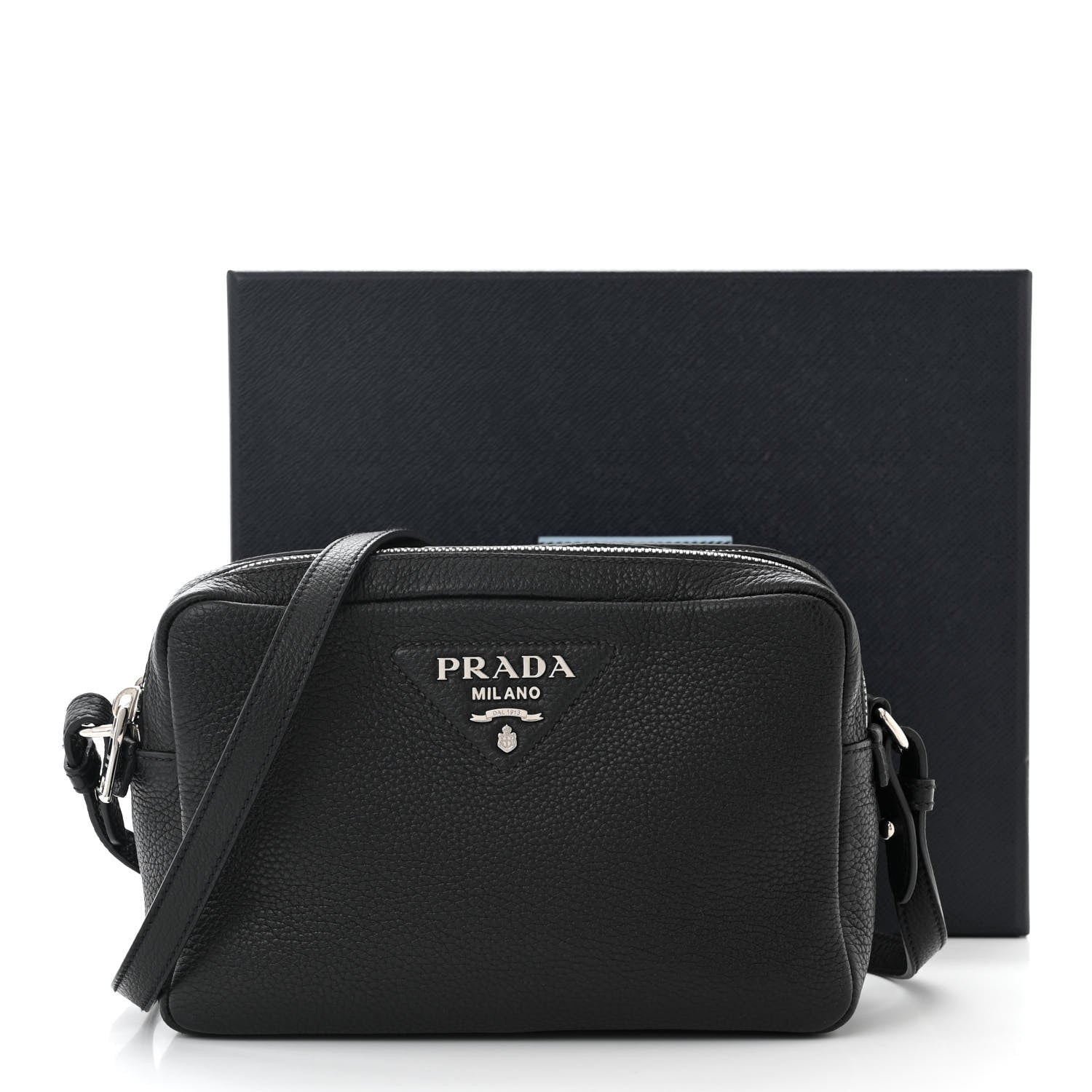 Prada Vitello Daino Soft Camera Crossbody Black 11 of 11