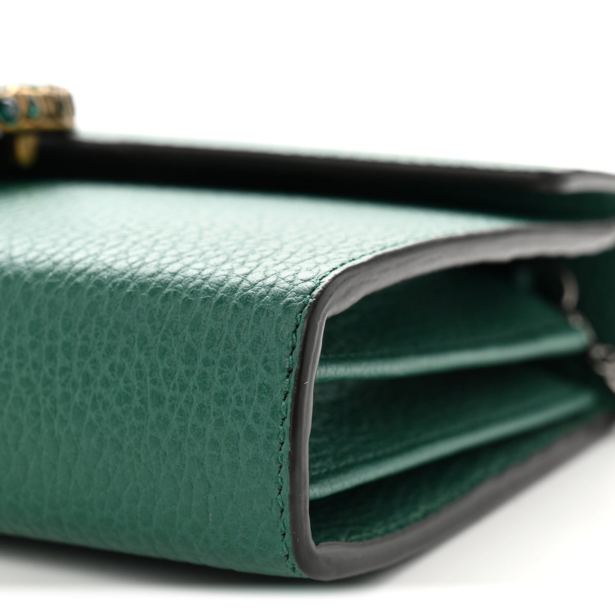 Gucci Calfskin Mini Dionysus Chain Wallet Emerald 10 of 11