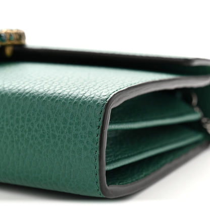 Gucci Calfskin Mini Dionysus Chain Wallet Emerald 10 of 11
