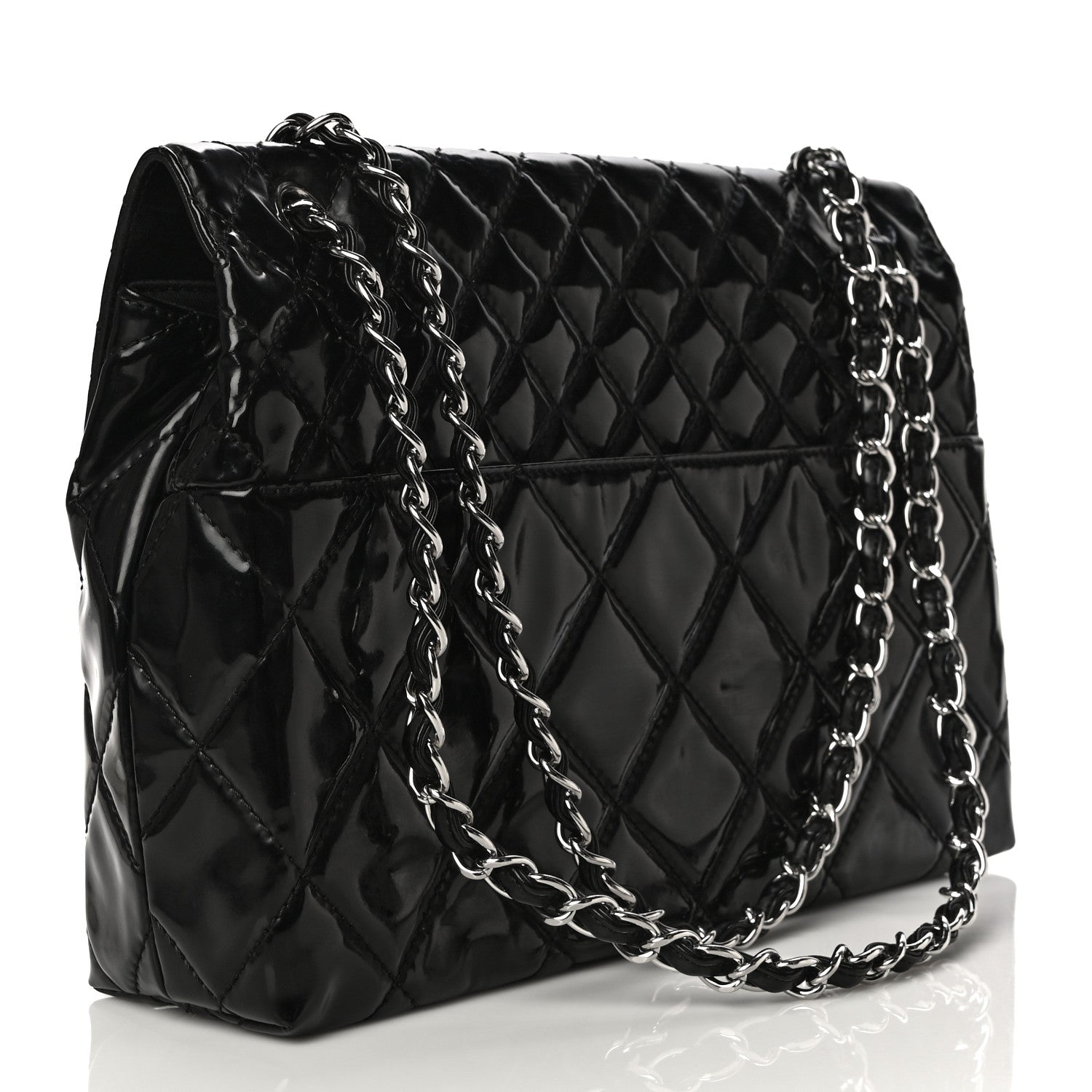 Chanel Vinyl Quilted In The Business Flap Bag Black 3 of 15
