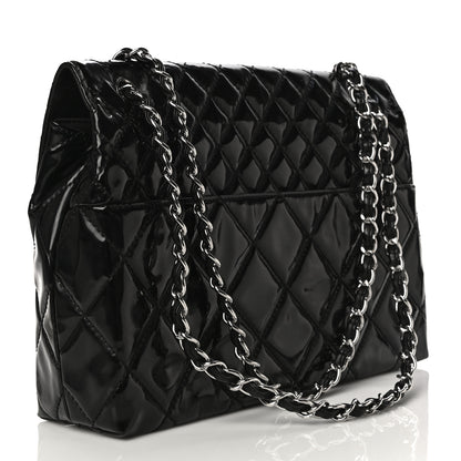 Chanel Vinyl Quilted In The Business Flap Bag Black 3 of 15