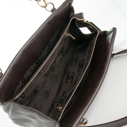 Chanel Caviar Shoulder Bag Brown 5 of 6