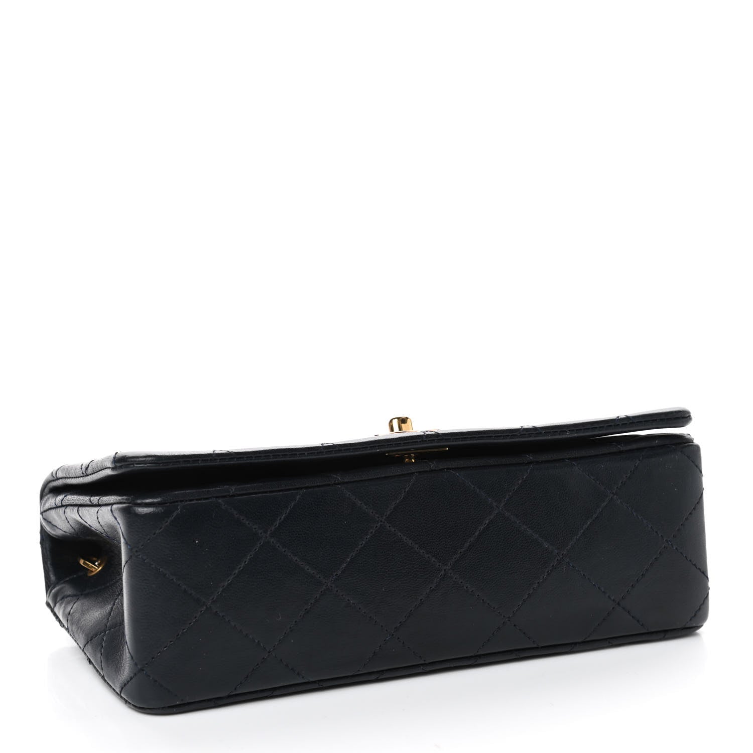 Chanel Lambskin Quilted Small Single Flap Navy 3 of 4