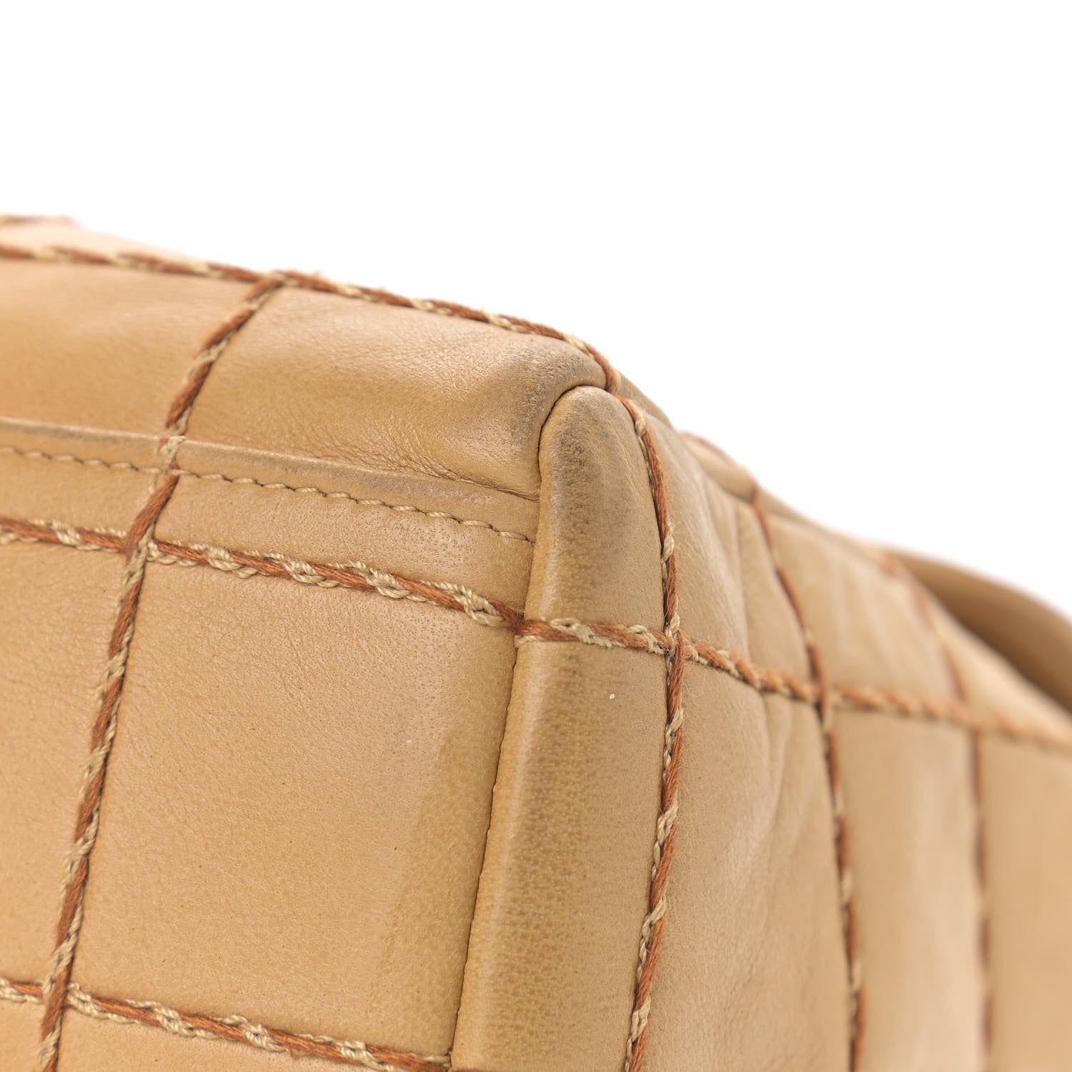 Chanel Lambskin Quilted Chocolate Bar Flap Shoulder Bag Beige 14 of 18