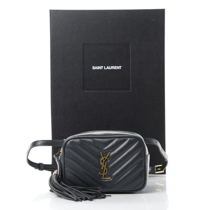 Saint Laurent Calfskin Matelasse Monogram Lou Belt Bag Smog 12 of 12