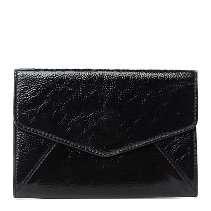 Saint Laurent Textured Patent Monogram Card Holder Black 1 of 7