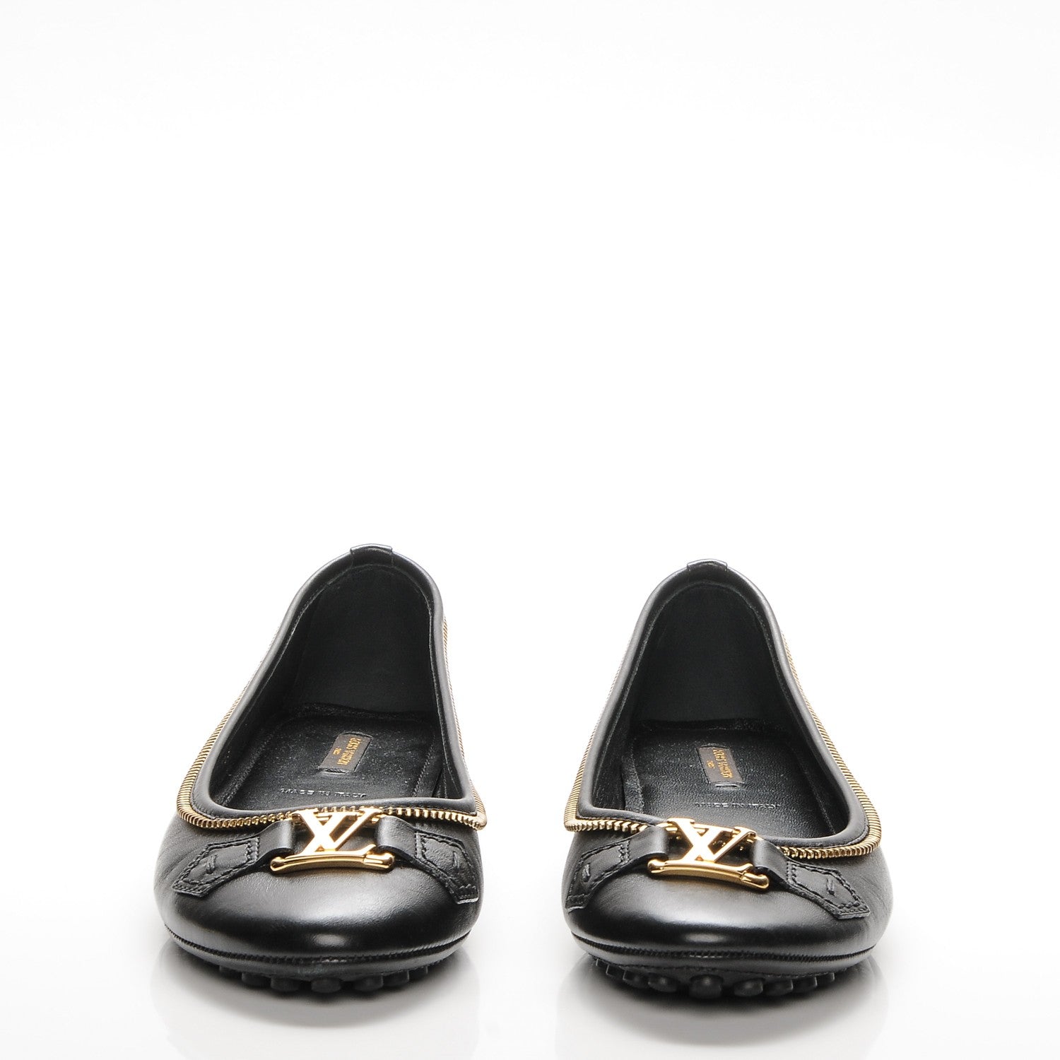 Louis Vuitton Calfskin Zip Oxford Ballerina Flats 39 Black 2 of 7