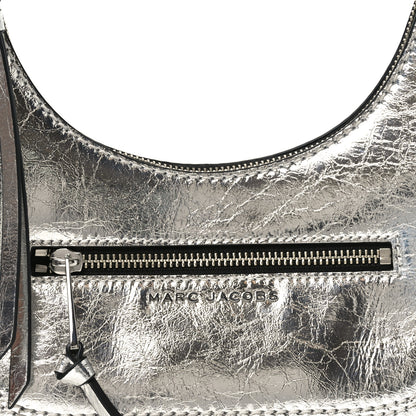 Marc Jacobs Crinkled Calfskin Crusier Crescent Bag Silver 7 of 9