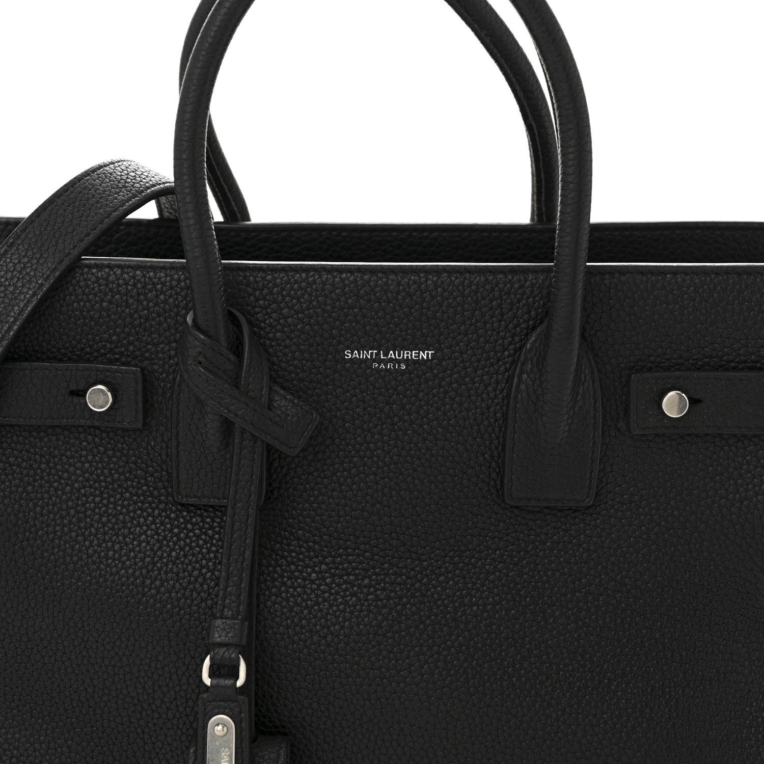 Saint Laurent Grained Calfskin Baby Sac De Jour Souple Black 8 of 10
