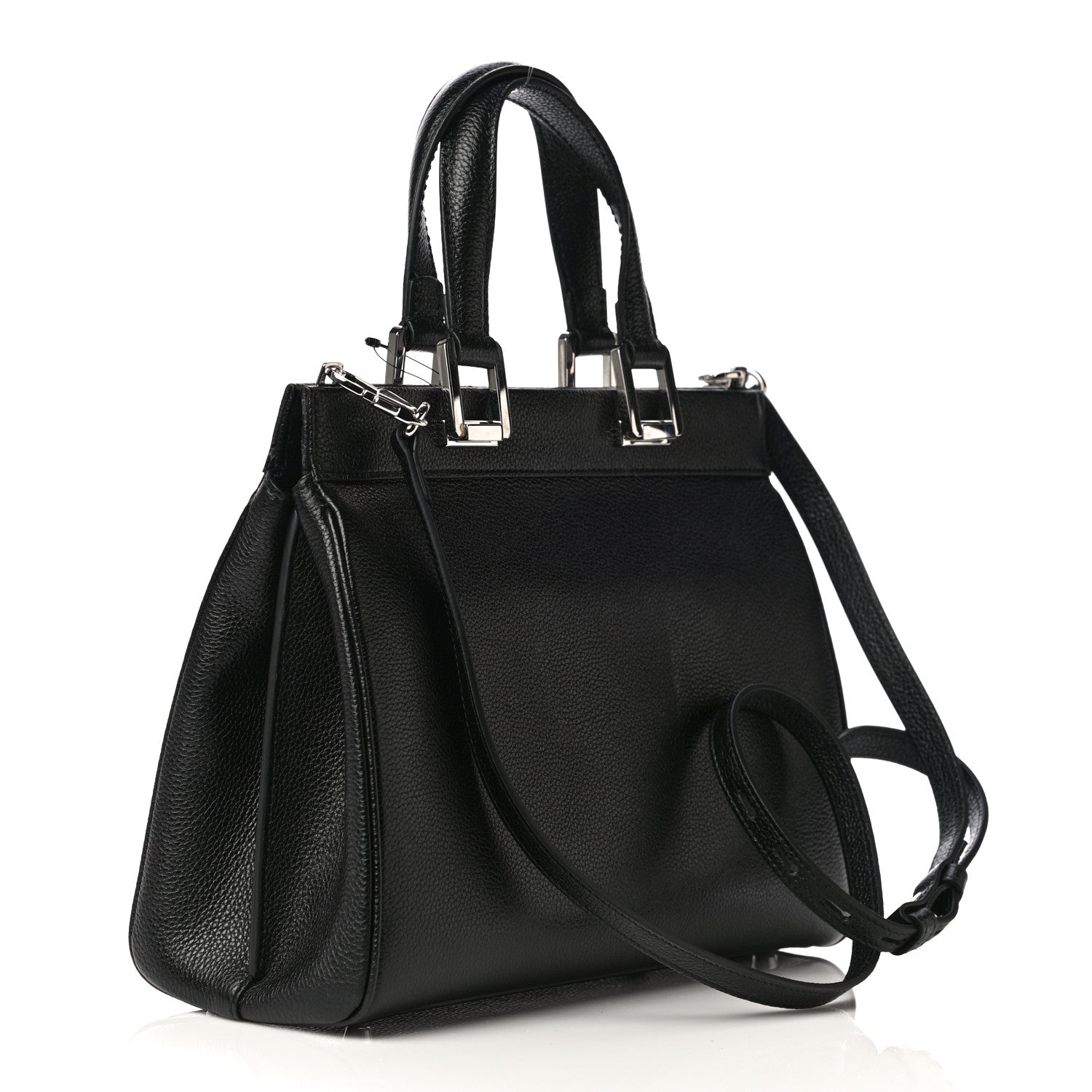 Gucci Grainy Calfskin Small Zumi Top Handle Bag Black 3 of 11