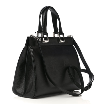 Gucci Grainy Calfskin Small Zumi Top Handle Bag Black 3 of 11