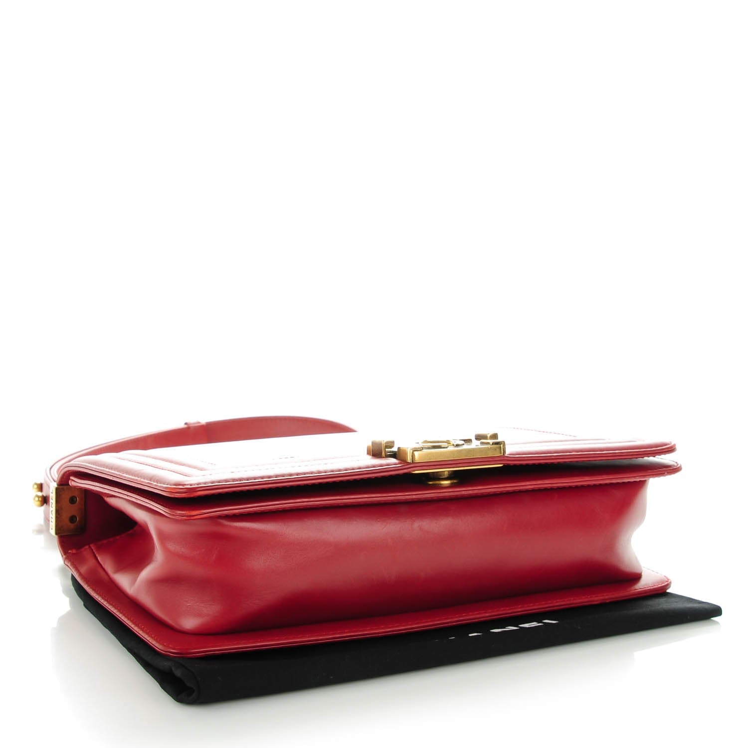 Chanel Glazed Calfskin Medium Boy Flap Red 4 of 7